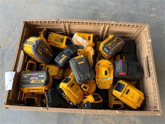 LOT OF MOSTLY DEWALT BATTERIES