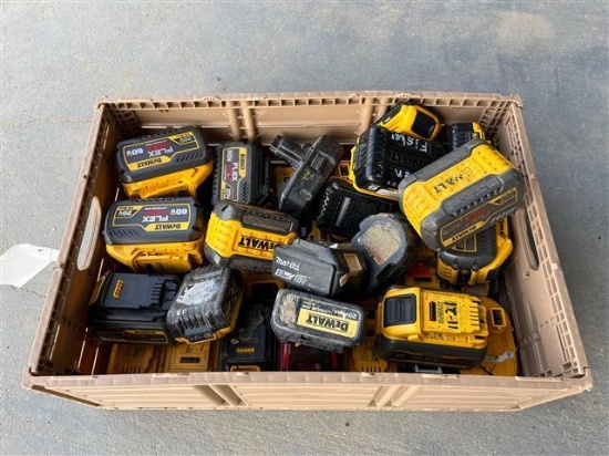 LOT OF MOSTLY DEWALT BATTERIES