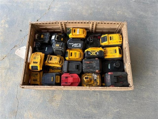 LOT OF MOSTLY DEWALT BATTERIES