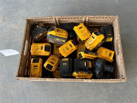 LOT OF MOSTLY DEWALT BATTERIES