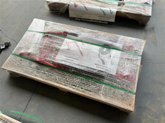 PALLET OF RATCHET BINDERS AND CHAINS