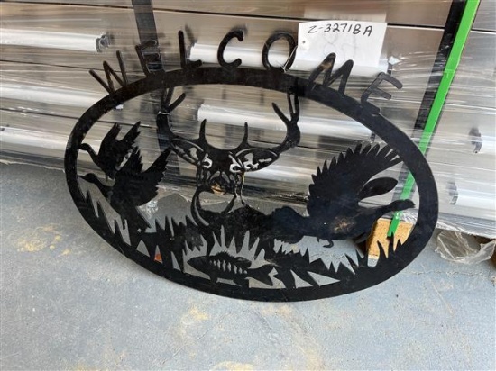 METAL WILDLIFE WELCOME SIGN