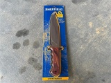 SHEFFIELD BOWIE KNIFE WITH LEATHER SHEATH
