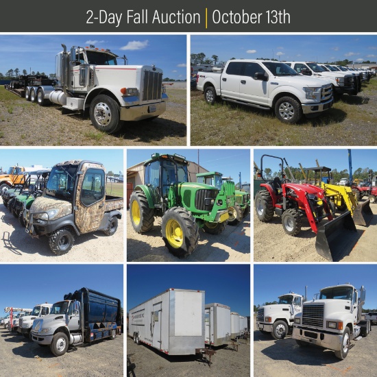 2-Day Fall Public Auction | October 13th | Day 1