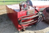 500 GALLON FUEL TANK W/ ELECTRIC PUMP AND HOSE