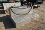 L SHAPED DIAMOND PLATED FUEL TANK W/ ELECTRIC PUMP AND HOSE