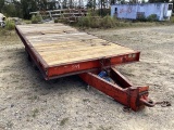 1977 ROGERS 20FT PINTLE HITCH EQUIPMENT TRAILER