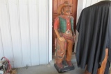 WOODEN COWBOY STATUE