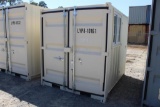 CONTAINER WITH FRONT DOUBLE DOORS, WINDOWS, AND SIDE DOOR