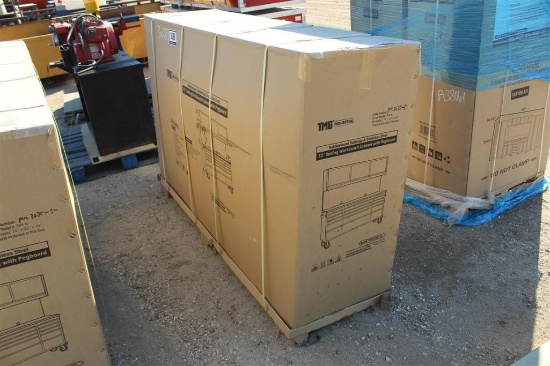 72 INCH ROLLING WORK BENCH CABINET W/ PEGBOARD