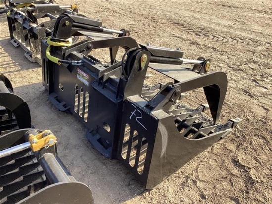 ALL STAR 72IN HYDRAULIC GRAPPLE ROCK BUCKET W/ TEETH