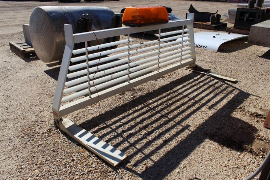 METAL TRUCK HEADACHE RACK W/ CAUTION LIGHT