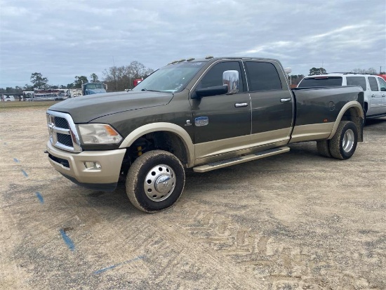 2011 DODGE RAM 3500 LARAMIE LONG HORN 4X4, SUNROOF, CUMMINS TURBO