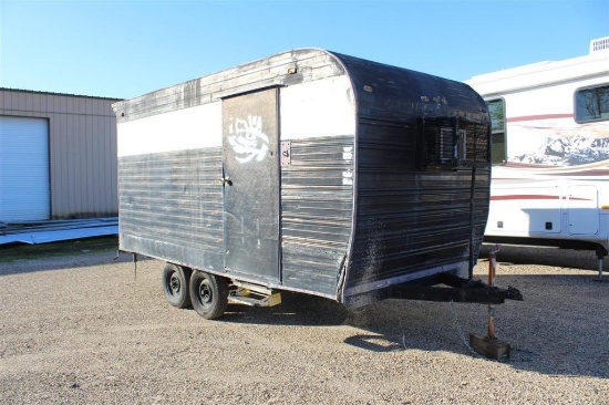 15 FOOT OFFICE TRAILER, TANDEM AXLES, NO TITLE