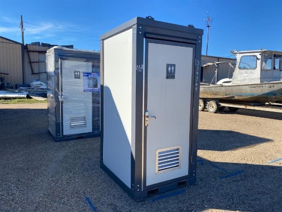 MOBILE TOILET, SINK, LIGHT, SKID MTD