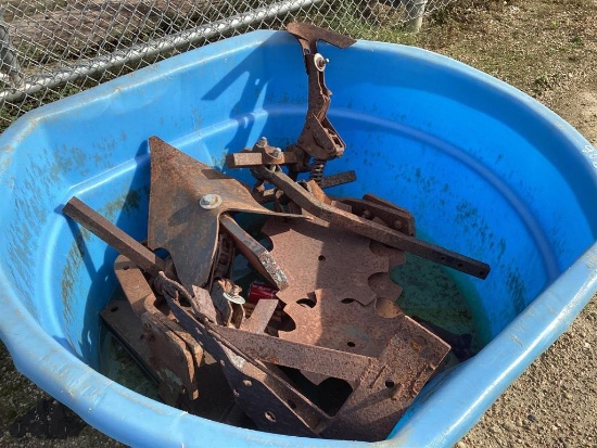 LOT OF FARM IMPLEMENT PARTS