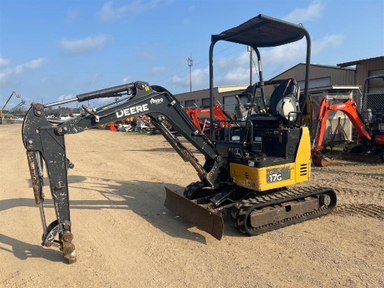 2016 JOHN DEERE 17G MINI EXCAVATOR