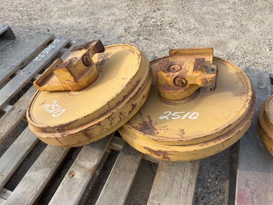 PALLET OF TWO EQUIPMENT TRACK IDLERS