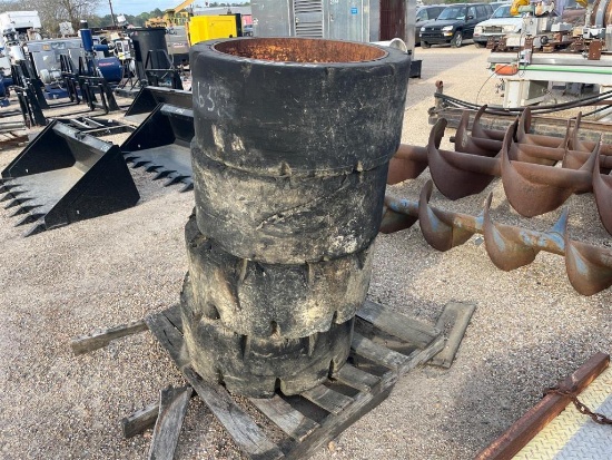 SOLID SKID STEER TIRES W/ WHEELS
