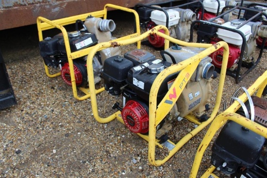 3 INCH WATER PUMP GAS MOTOR, SKID MTD