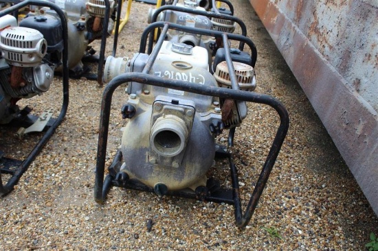 3 INCH WATER PUMP GAS MOTOR, SKID MTD