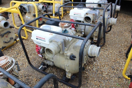 3 INCH WATER PUMP GAS MOTOR, SKID MTD
