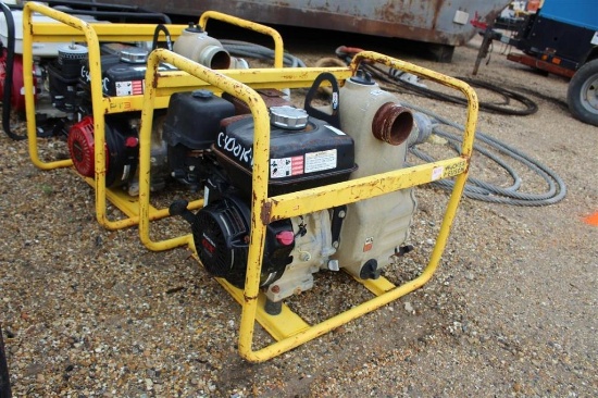 3 INCH WATER PUMP GAS MOTOR, SKID MTD
