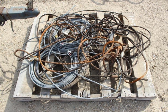 PALLET OF WIRE ROPE SLINGS