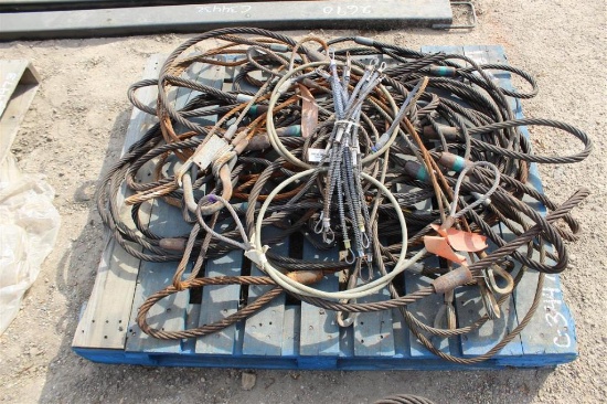 PALLET OF WIRE ROPE SLINGS