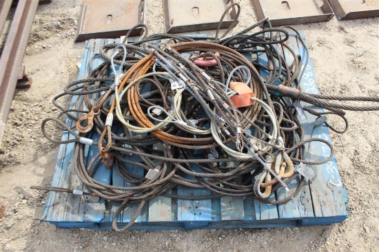 PALLET OF WIRE ROPE SLINGS