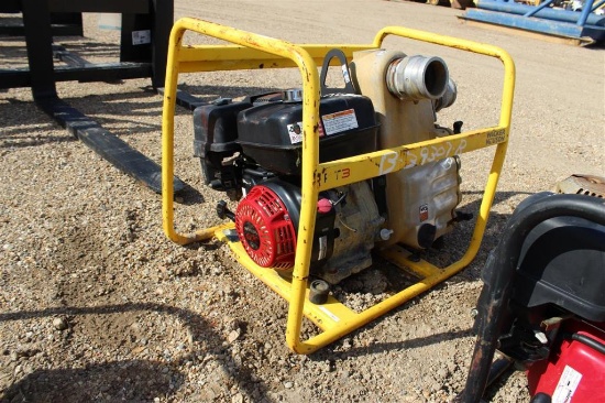 3 IN WATER PUMP, GAS, SKID MTD
