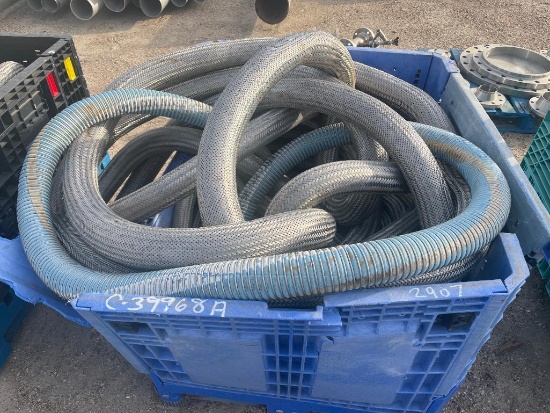 BASKET OF STAINLESS STEEL FLEX HOSE W/ FLANGES