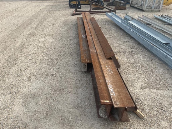 LOT OF 4 METAL I BEAMS