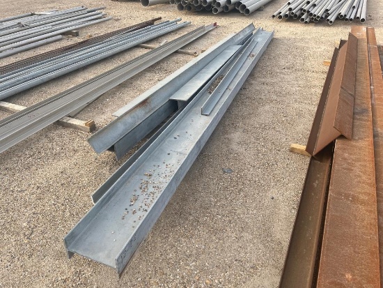 LOT OF GALVANIZED I BEAMSAND CHANNEL IRON