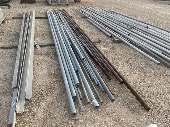 ASSORTED GALVANIZED AND METAL PIPES