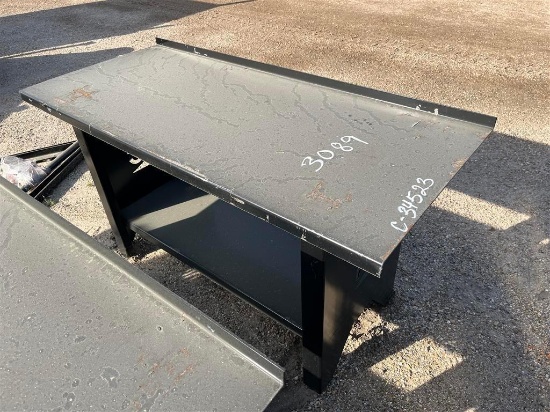 METAL WORK BENCH WITH KC END LEGS
