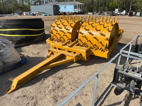 DOUBLE DRUM SHEEPFOOT PULL TYPE ROLLER