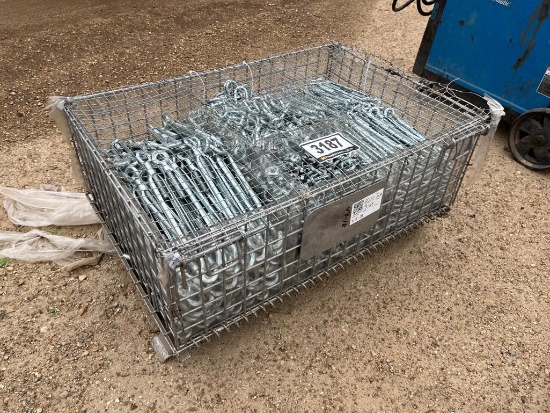 CRATE OF SHACKLES AND TURN BUCKLES