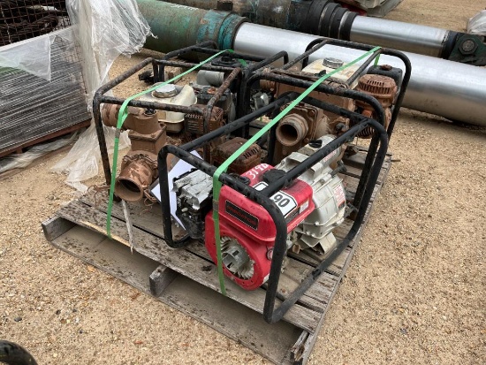 PALLET OF 4 GAS POWERED PUMPS