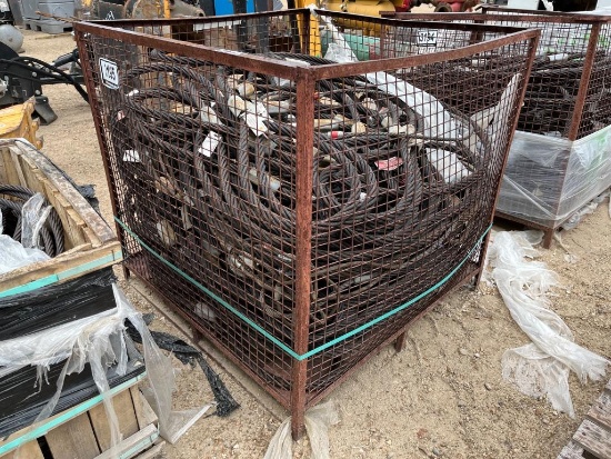 METAL BASKET OF 1IN WIRE ROPE SLINGS