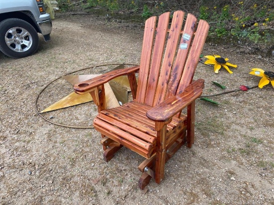 AMISH BUILT RED CEDAR SINGLE GLIDER