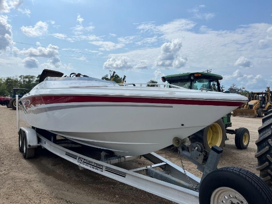 2003 BAJA 25FT CABIN PLEASURE BOAT, NO TITLE ON TRAILER & BOAT, REGISTRATION ONLY ON BOAT