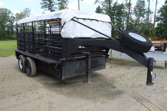 14FT GOOSENECK STOCK TRAILER