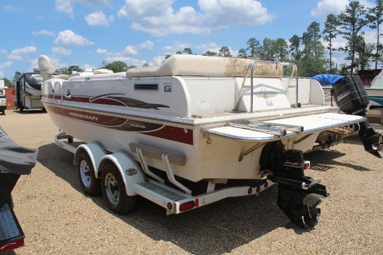 2005 PRINCECRAFT 22FT 2IN PLEASURE ALUMINUM BOAT NO TITLE ON TRAILER, REGISTRATION ON BOAT NO TITLE