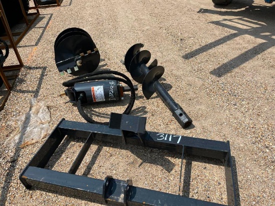 WOLVERINE SKID STEER AUGER DRIVE AND BIT ATTACHMENT