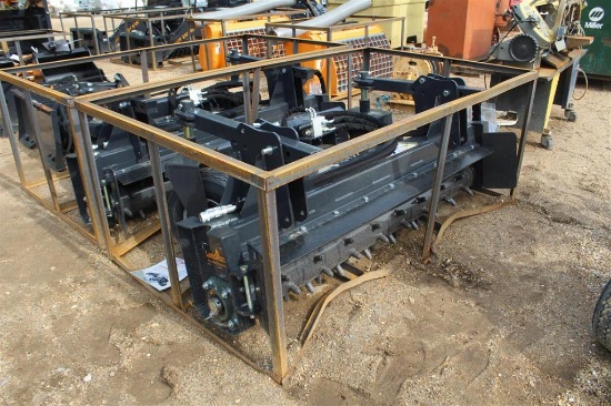 LAND HONOR 72IN POWER RAKE SKID STEER ATTACHMENT