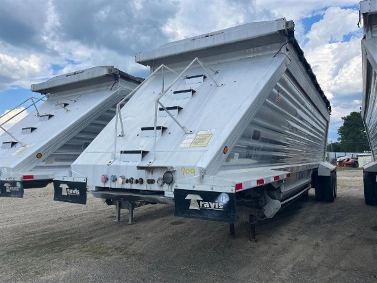 2013 TRAVIS 38FT ALUMINUM BELLY DUMP TRAILER