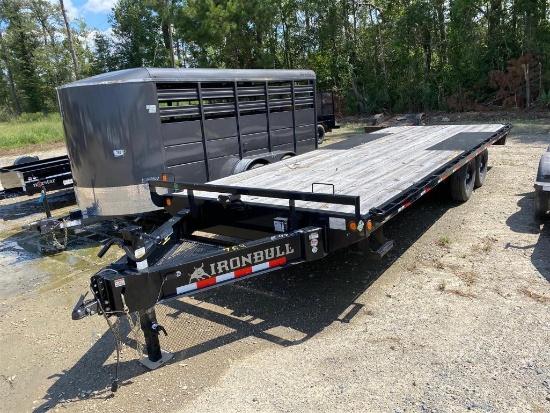 2022 IRONBULL 22FT FLATBED TRAILER, TITLE DELAY