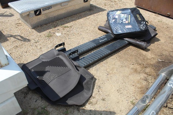 2010-2014 FORD F150 STEPS, UNOPEN BOUTIQUE SEATS COVER, HUSKY FRONT AND REAR FLOOR MATS