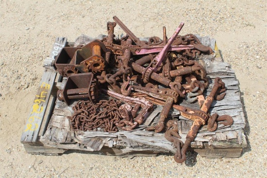 LOT OF ASSORTED CHAINS AND BINDERS